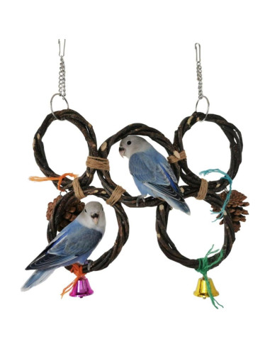 Soporte de columpio para aves CXYYXF 3 anillos 10 cm
