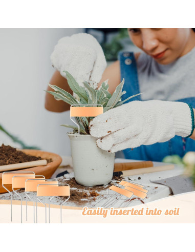 60 Etiquetas de Plantas de Cobre Retainbre 10.16 cm Impermeables