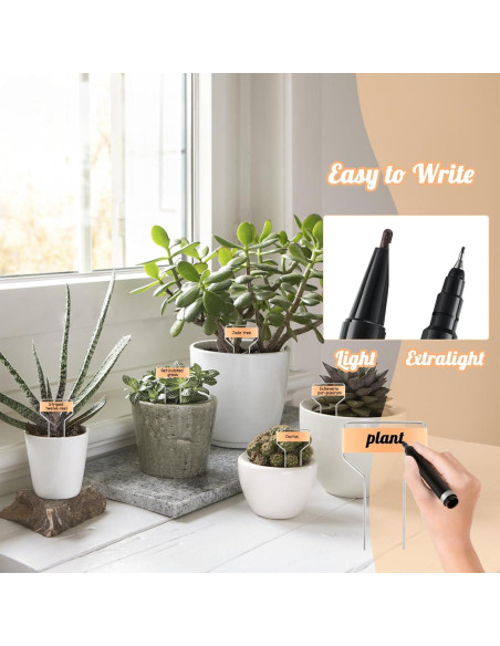 60 Etiquetas de Plantas de Cobre Retainbre 10.16 cm Impermeables