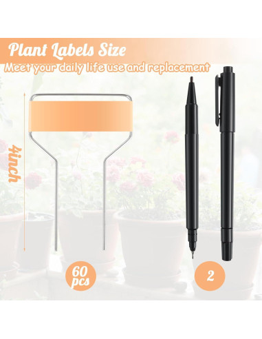 60 Etiquetas de Plantas de Cobre Retainbre 10.16 cm Impermeables