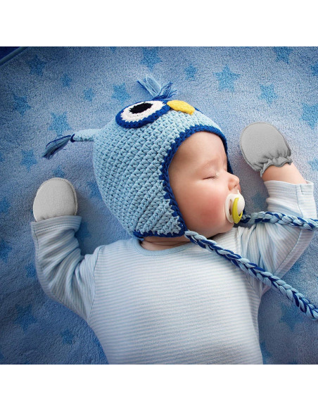 16 Pares Manoplas de Algodón para Bebés 0-6 Meses Unisex