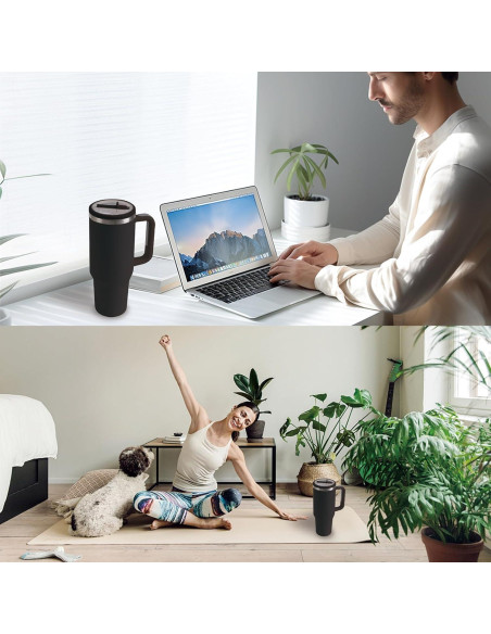 Tapa de Popote Reemplazo Stanley Quencher 40 oz Negra - 2 Pcs