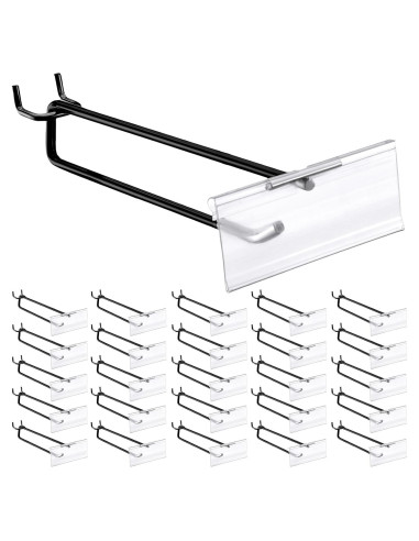 Ganchos de Metal Negro para Tablero de Clavos Tandefio 50 Pzas 10.2 cm