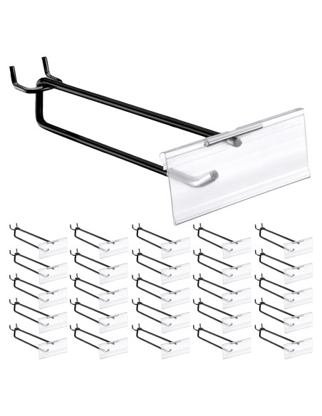 Ganchos de Metal Negro para Tablero de Clavos Tandefio 50 Pzas 10.2 cm