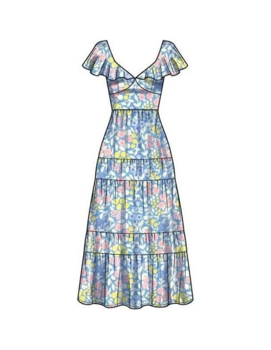 Kit de Patrones de Costura Simplicity S9703 para Vestidos V