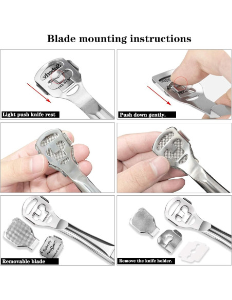 Juego de Rasurador de Callos Jutoe - 52 Piezas, Acero Inoxidable