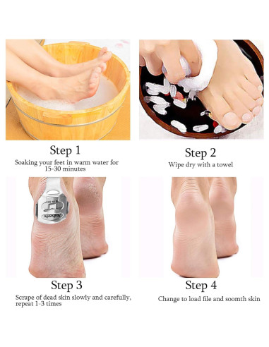 Juego de Rasurador de Callos Jutoe - 52 Piezas, Acero Inoxidable