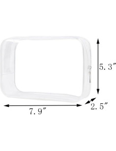 Bolsas de Viaje Transparentes 3 Piezas Buminee 20.3x6.4x13.5cm 2