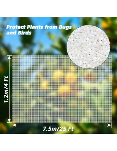 Malla de Jardín Daomong 1.2 x 7.5 m Protección Insectos