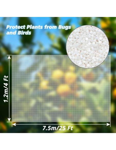 Malla de Jardín Daomong 1.2 x 7.5 m Protección Insectos
