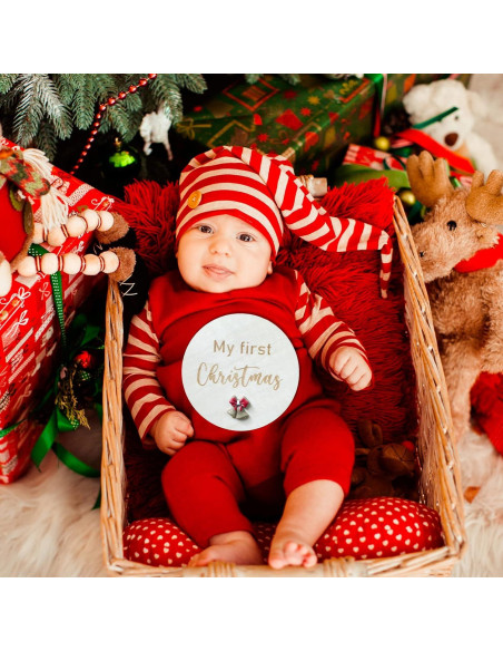 Juego de Tarjetas de Hitos de Bebé de Madera - 10 Piezas