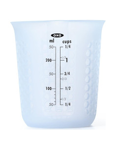 Taza Medidora de Silicona OXO 1 Taza 237ml Transparente