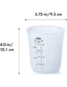 Taza Medidora de Silicona OXO 1 Taza 237ml Transparente 2