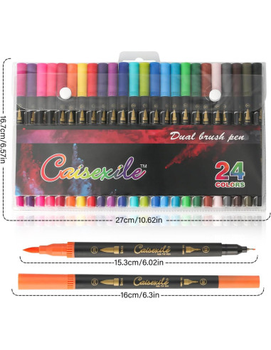 Marcadores de doble punta CAISEXILE 24 colores para arte