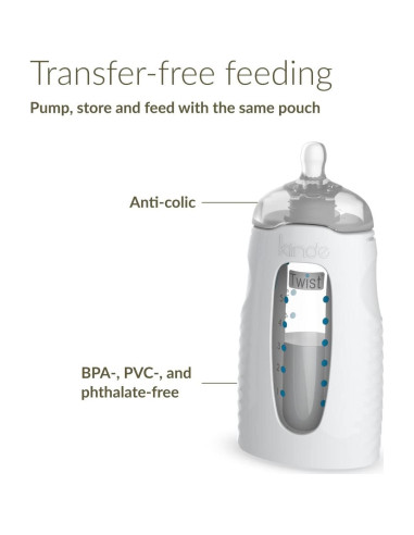 Kit de Alimentación Kiinde Twist Universal con Botellas y Tetinas