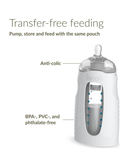 Kit de Alimentación Kiinde Twist Universal con Botellas y Tetinas