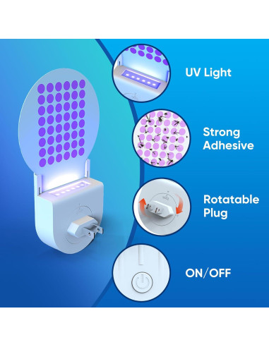 Trampa de Insectos Voladores MaxMoxie con Luz UV y 5 Recargas