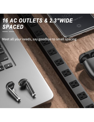 Protector de Sobretensión Metálico Berigtta 16 Salidas 1800J