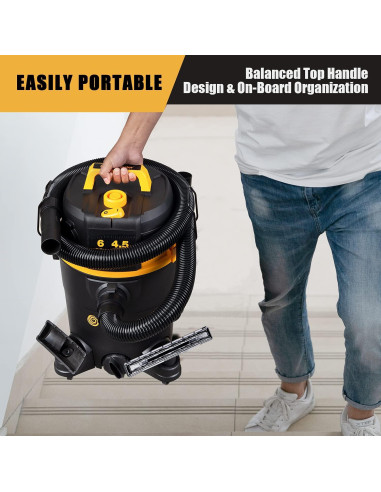 Aspiradora Húmeda/Seca Vacmaster 6 Gal 4.5 HP VDK611PF