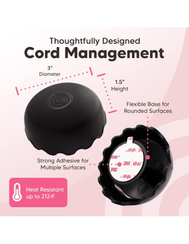 Organizador de Cables Resistente al Calor La Envoltura de Cables Negro