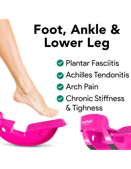 Estirador de Pantorrilla ProHeal PHP-FOOT-ROCKER-BK con Masajeador