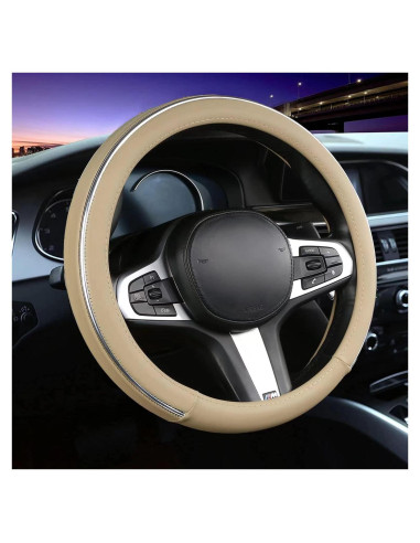 Funda de Volante de Coche XIANGDING 37-39 cm Cuero Microfibra