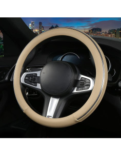 Funda de Volante de Coche XIANGDING 37-39 cm Cuero Microfibra 2