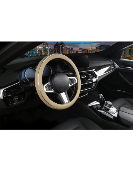 Funda de Volante de Coche XIANGDING 37-39 cm Cuero Microfibra