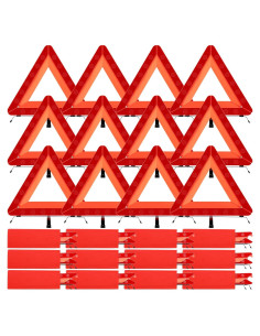 Kit de Emergencia Triángulos de Advertencia Kanayu - 12 Piezas