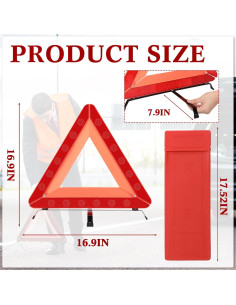 Kit de Emergencia Triángulos de Advertencia Kanayu - 12 Piezas 2