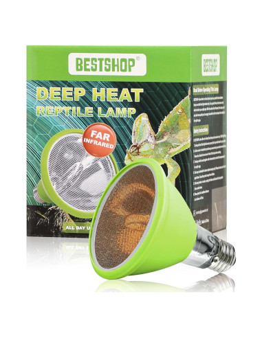 Lámpara de Calor Infrarroja 50W BESTSHOP para Reptiles