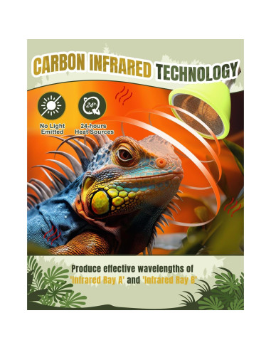 Lámpara de Calor Infrarroja 50W BESTSHOP para Reptiles