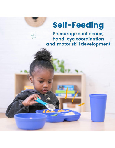 Vajilla Infantil ECR4Kids Mi Primer Juego de Comida 15 Piezas Azul