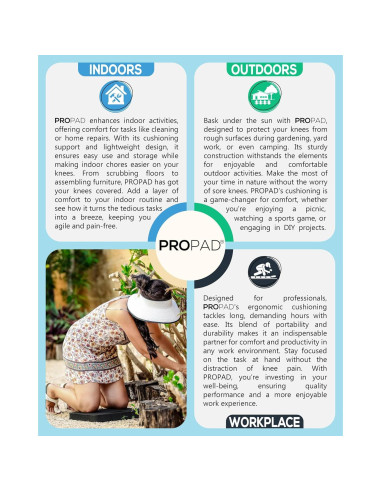 Almohadilla de Rodillas PROPAD XL 45.7x27.9cm Gris