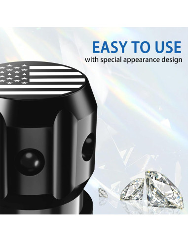 Tapas de Válvula Neumático QUARKACE 4 Piezas Bandera Americana