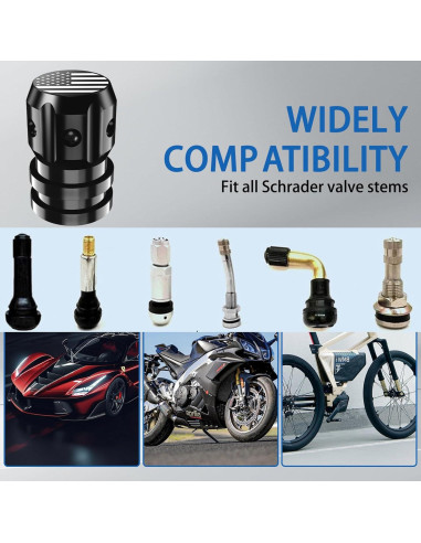 Tapas de Válvula Neumático QUARKACE 4 Piezas Bandera Americana