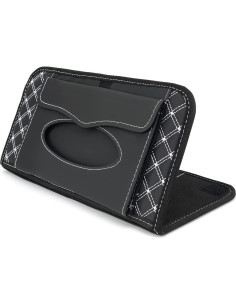 Organizador de Visera de Coche Aturmon, Plegable, 14 CDs, Negro 2