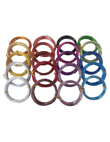Alambre de Aluminio para Manualidades Caimo 100m 20 Colores 2mm