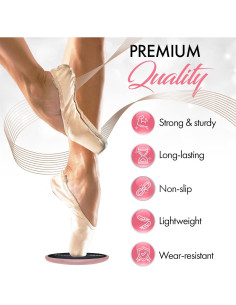 Disco de Giro Portátil Zenmarkt para Ballet y Patinaje - Rosa 2