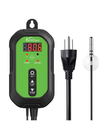 Controlador de Termostato Digital KOKOPRO para Germinación 1000W