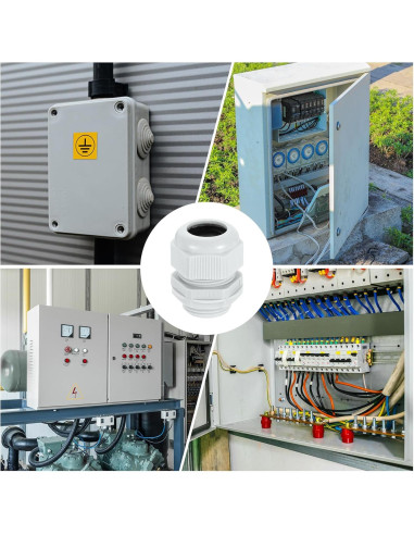 Conectores de Cable Impermeables uxcell 6 Pcs NPT 25mm Gris