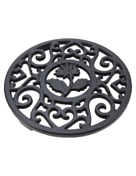 Trivet de Hierro Fundido Antrader Redondo 11.8cm Negro
