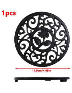 Trivet de Hierro Fundido Antrader Redondo 11.8cm Negro 2