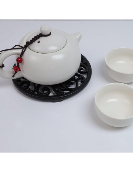 Trivet de Hierro Fundido Antrader Redondo 11.8cm Negro