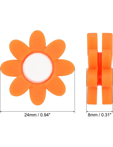 Amortiguador de Vibraciones para Raquetas de Tenis PATIKIL - Silicona Naranja