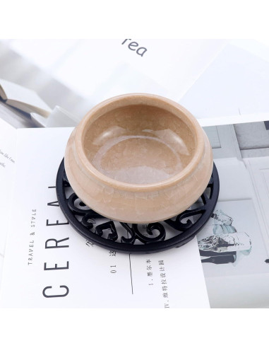 Trivet de Hierro Fundido Antrader Redondo 11.8cm Negro