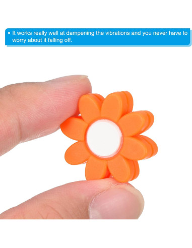 Amortiguador de Vibraciones para Raquetas de Tenis PATIKIL - Silicona Naranja