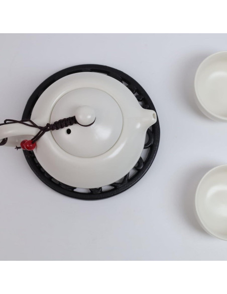 Trivet de Hierro Fundido Antrader Redondo 11.8cm Negro