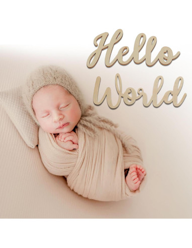 16 Tarjetas de Hitos Mensuales de Madera para Bebés