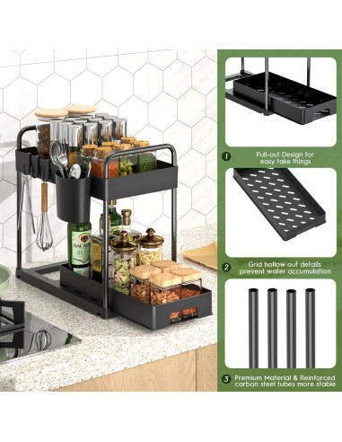 Organizadores Bajo el Fregadero ZIZOTI - 4 Piezas Apilables